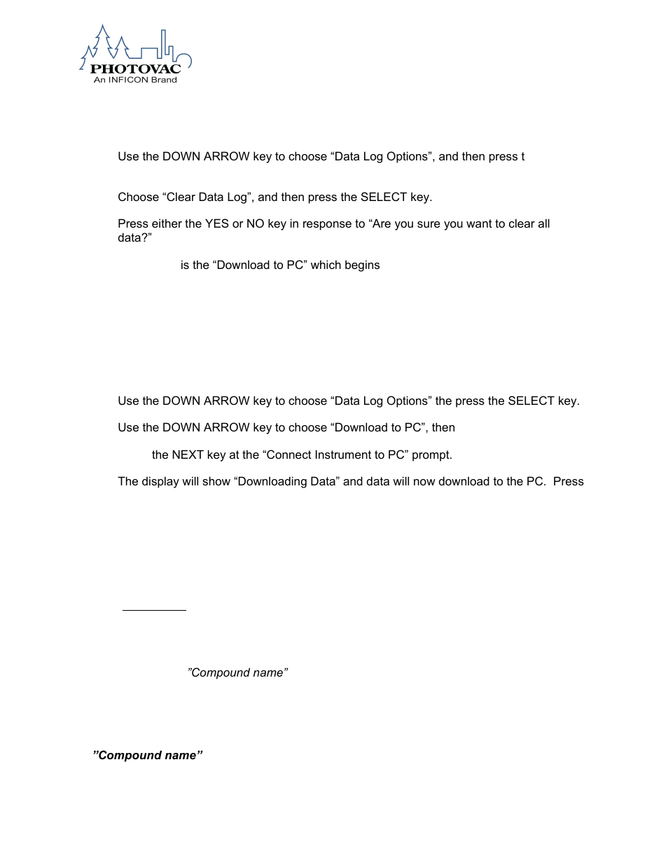 INFICON MicroFID II Portable Flame Ionization Detector User Manual | Page 50 / 89