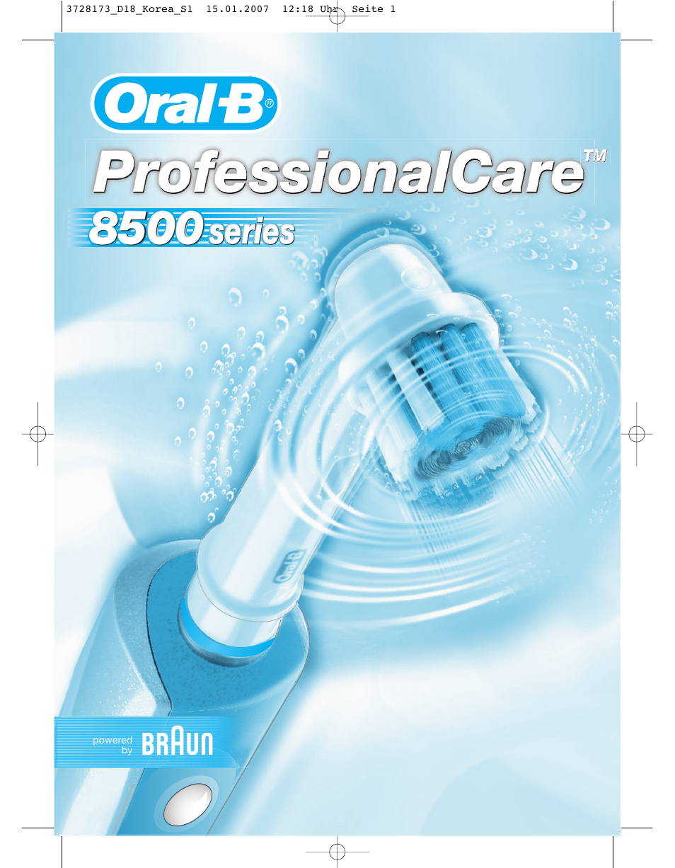 Braun Professional Care 8000 series User Manual | 18 pages