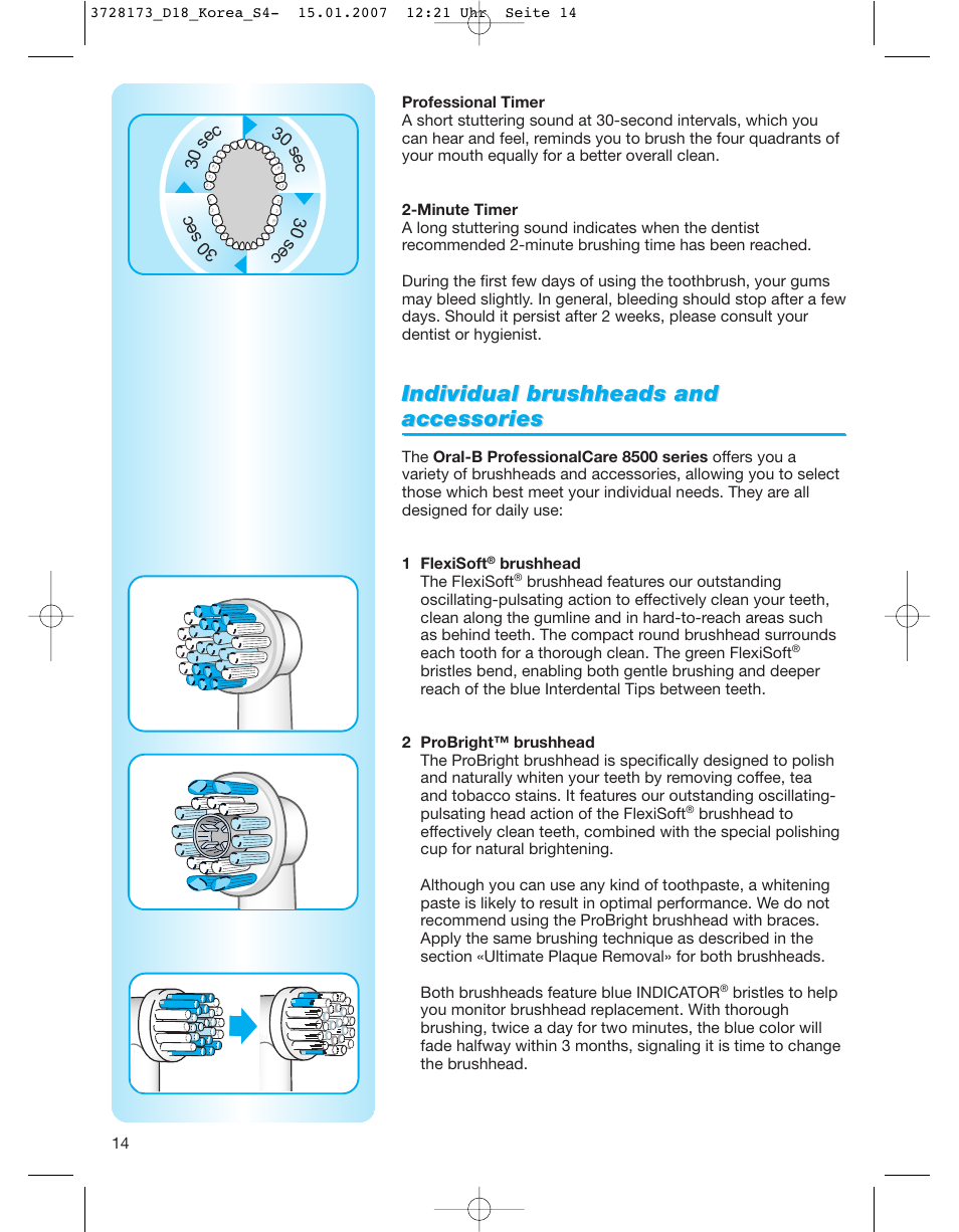 Individual br | Braun Professional Care 8000 series User Manual | Page 14 / 18