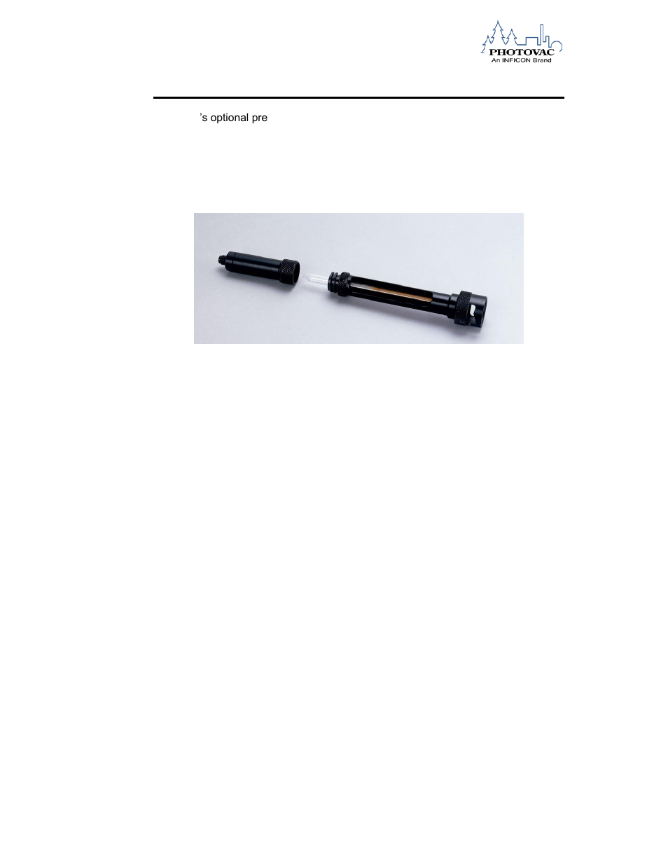 Pre-filter tube holder | INFICON 2020ppbPRO Portable Photoionization Detector User Manual | Page 75 / 109