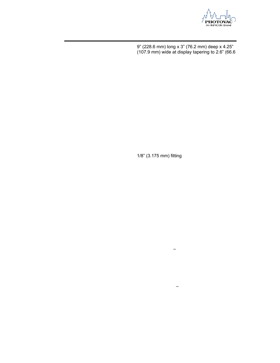Specifications | INFICON 2020ppbPRO Portable Photoionization Detector User Manual | Page 95 / 109
