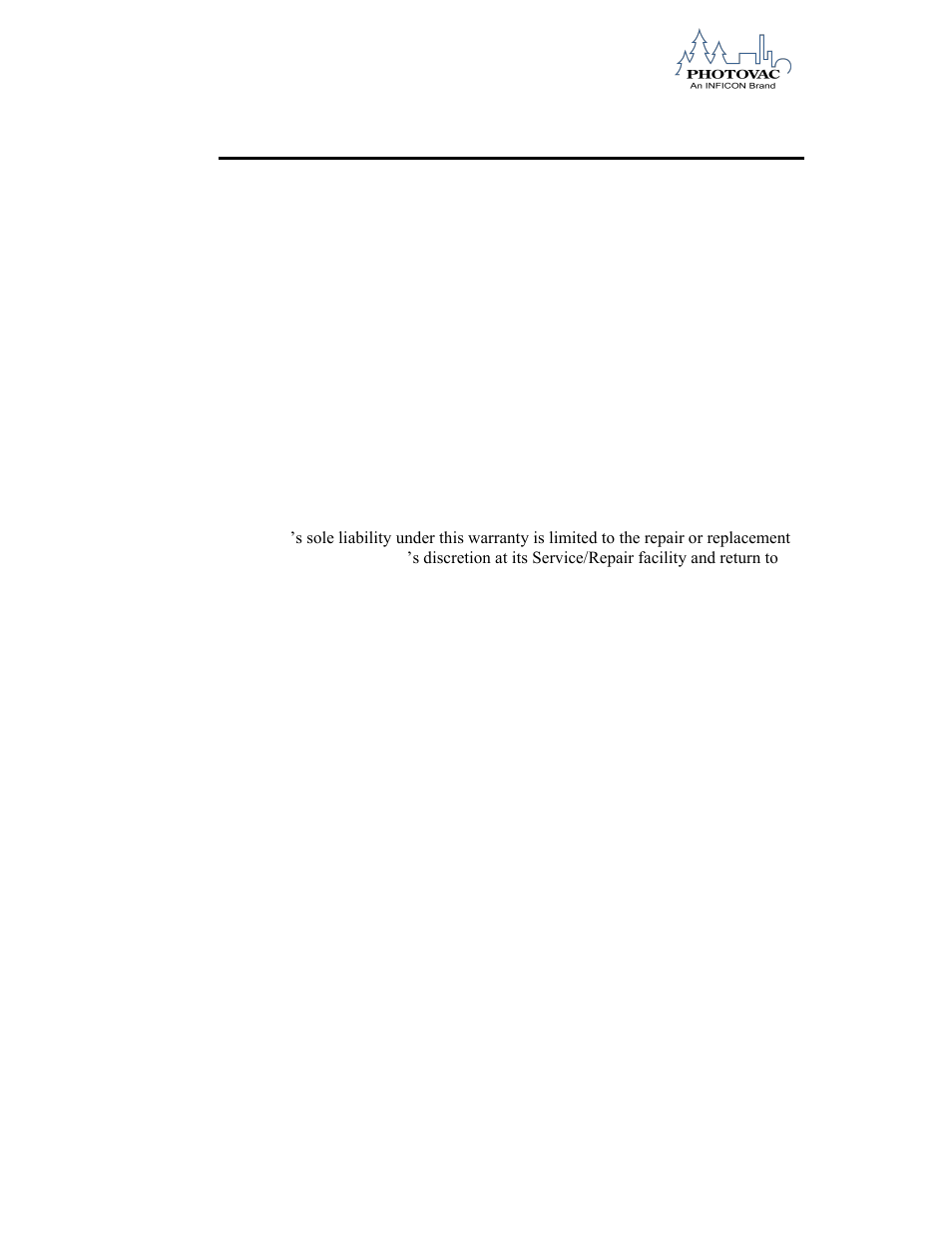 Warranty | INFICON 2020ComboPRO Portable Photoionization Detector User Manual | Page 106 / 118