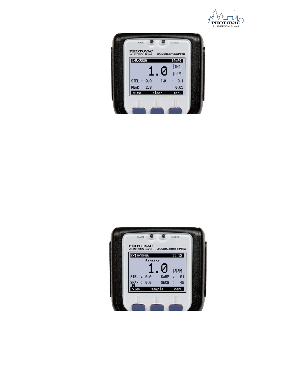 Gas mode | INFICON 2020ComboPRO Portable Photoionization Detector User Manual | Page 54 / 118