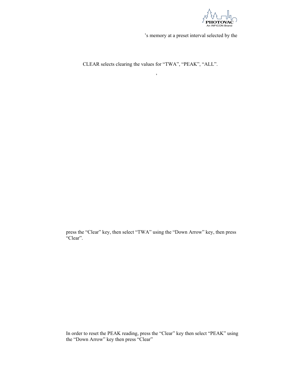Short-term exposure limit (stel) mode, Time-weighted average (twa) mode, Peak mode | INFICON 2020ComboPRO Portable Photoionization Detector User Manual | Page 58 / 118