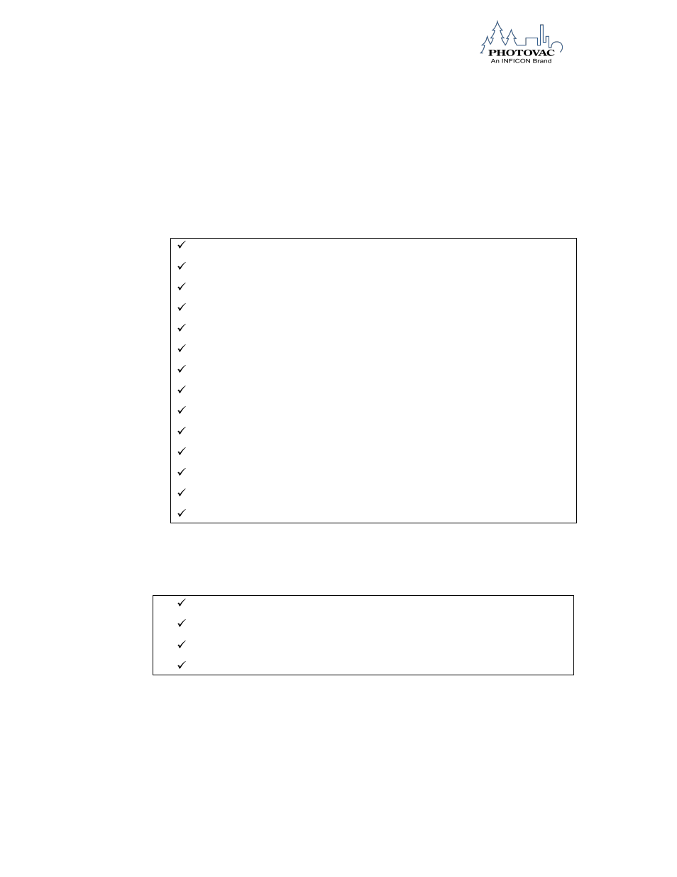 Table 3. check list for field operation, Table 4. additional field items, E 71 | Field check list | INFICON 2020ComboPRO Portable Photoionization Detector User Manual | Page 78 / 118