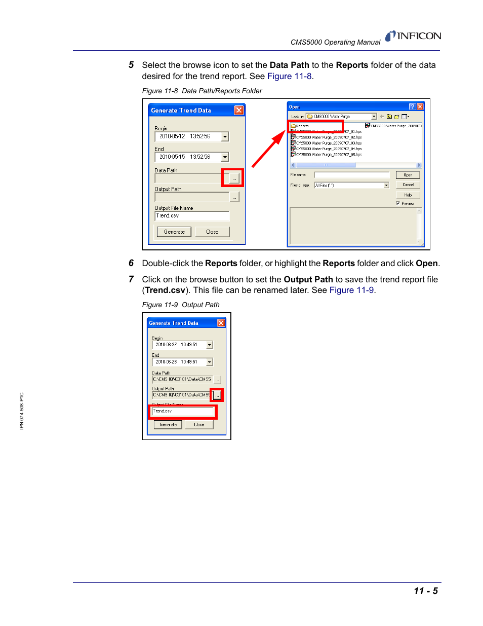 INFICON CMS5000 Monitoring System User Manual | Page 111 / 262