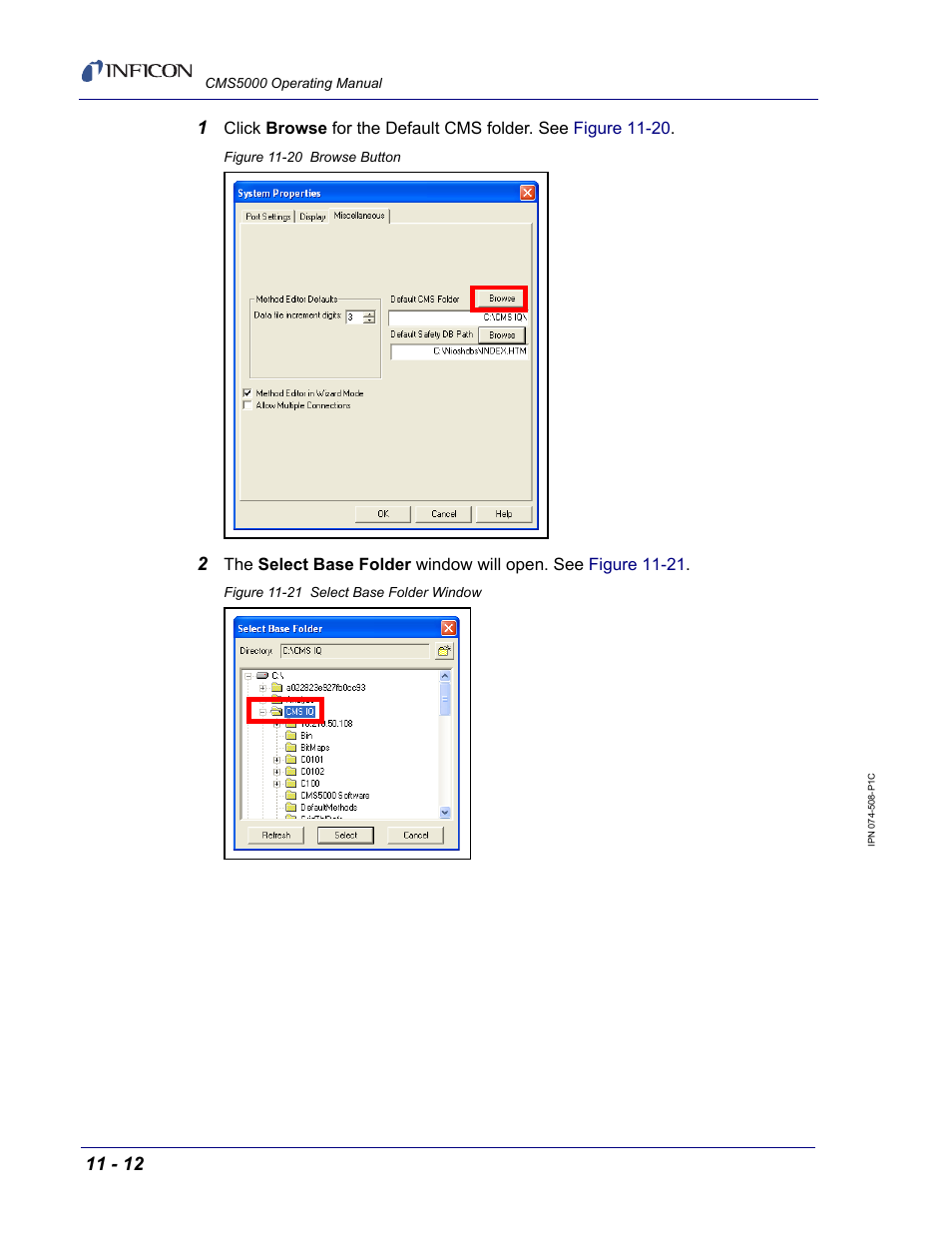 INFICON CMS5000 Monitoring System User Manual | Page 118 / 262