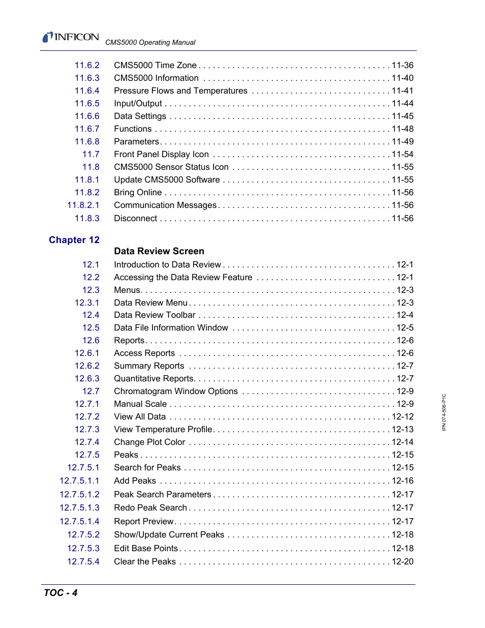 INFICON CMS5000 Monitoring System User Manual | Page 12 / 262
