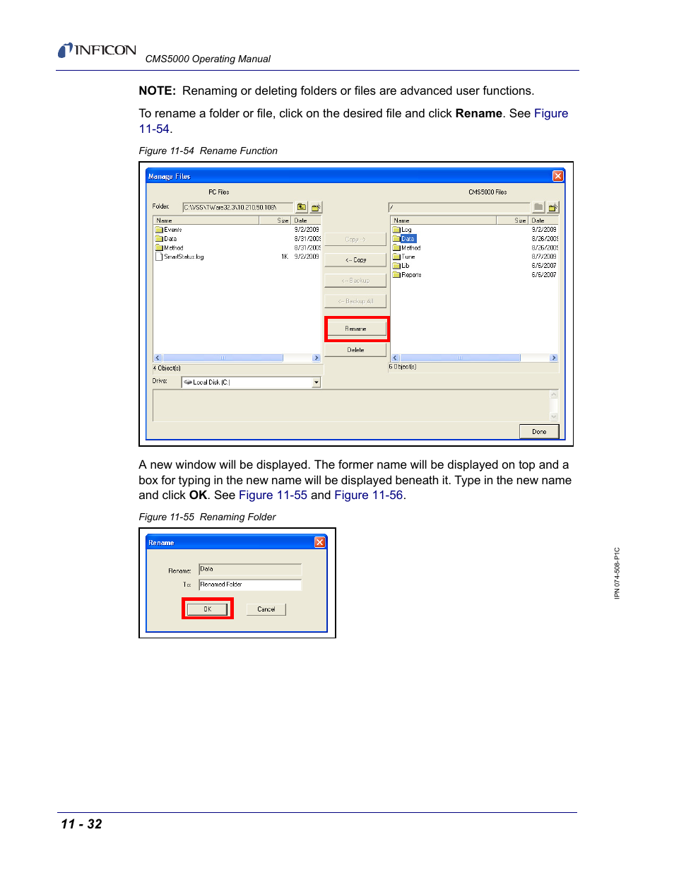 INFICON CMS5000 Monitoring System User Manual | Page 138 / 262