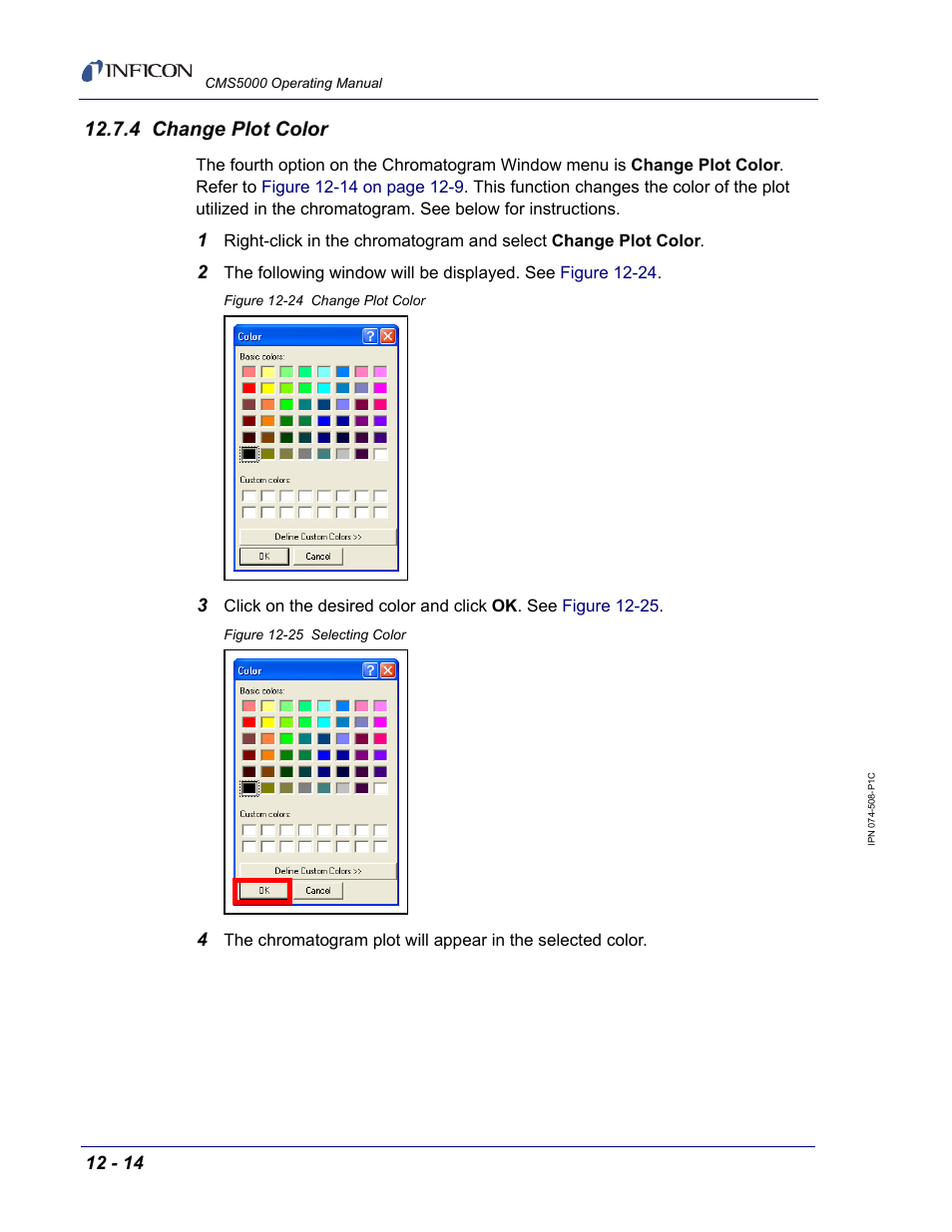 4 change plot color | INFICON CMS5000 Monitoring System User Manual | Page 176 / 262