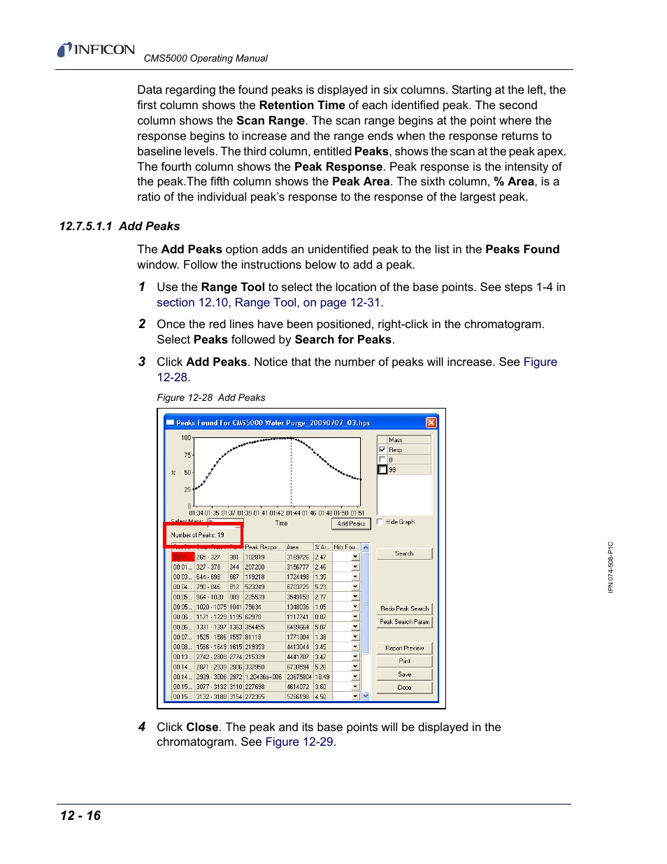 1 add peaks | INFICON CMS5000 Monitoring System User Manual | Page 178 / 262