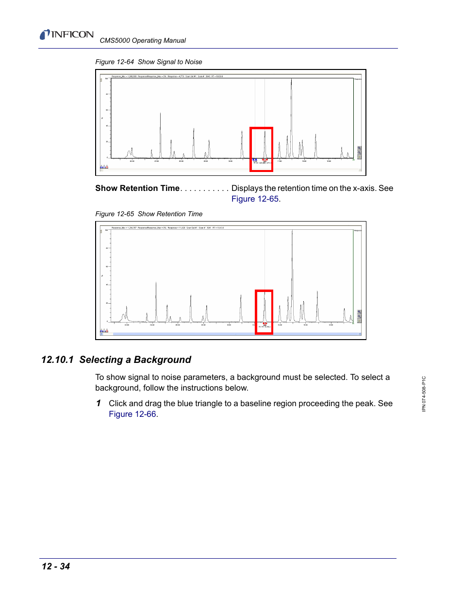 1 selecting a background, This option. see, Section 12.10.1 | Figure 12-64 | INFICON CMS5000 Monitoring System User Manual | Page 196 / 262