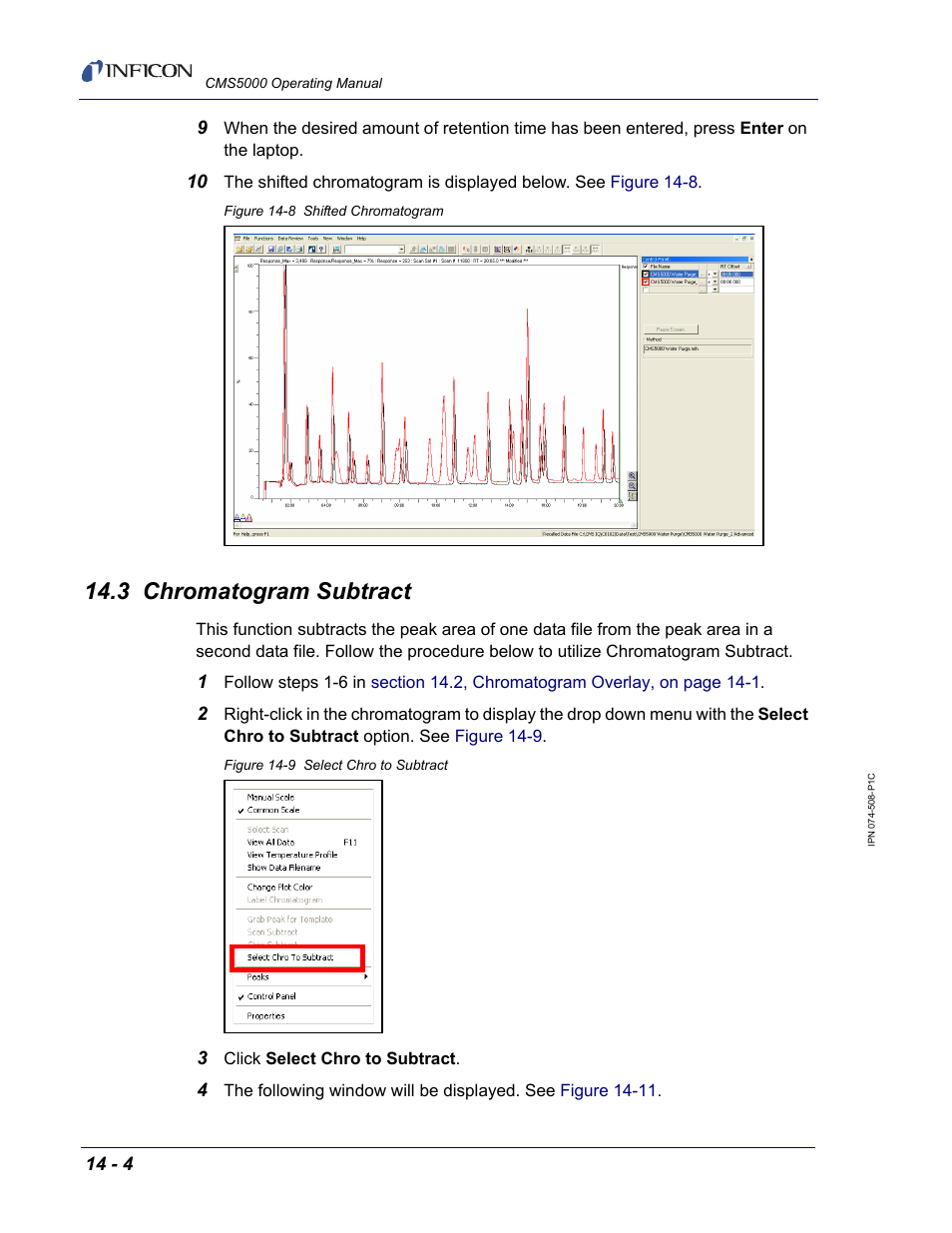 3 chromatogram subtract | INFICON CMS5000 Monitoring System User Manual | Page 204 / 262