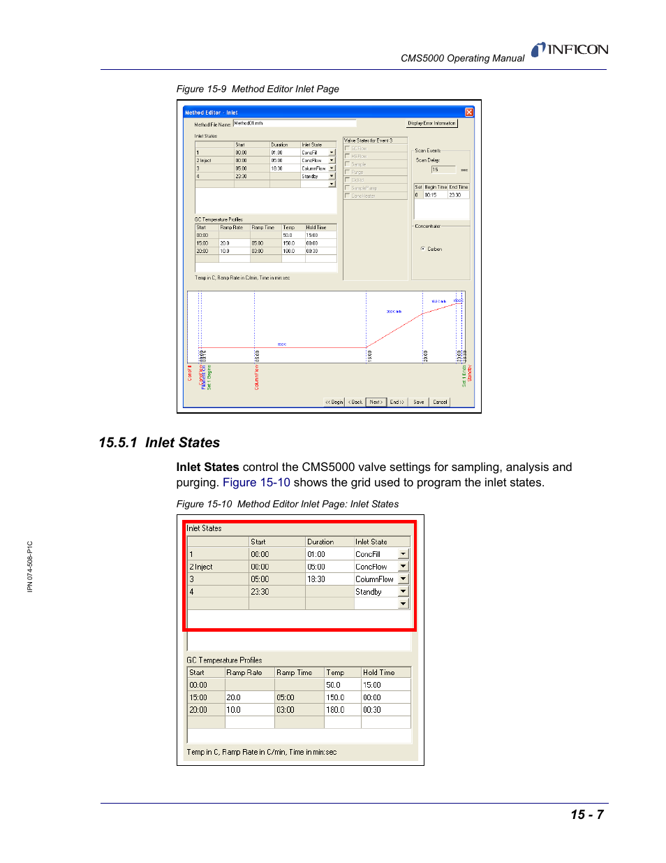 1 inlet states | INFICON CMS5000 Monitoring System User Manual | Page 213 / 262