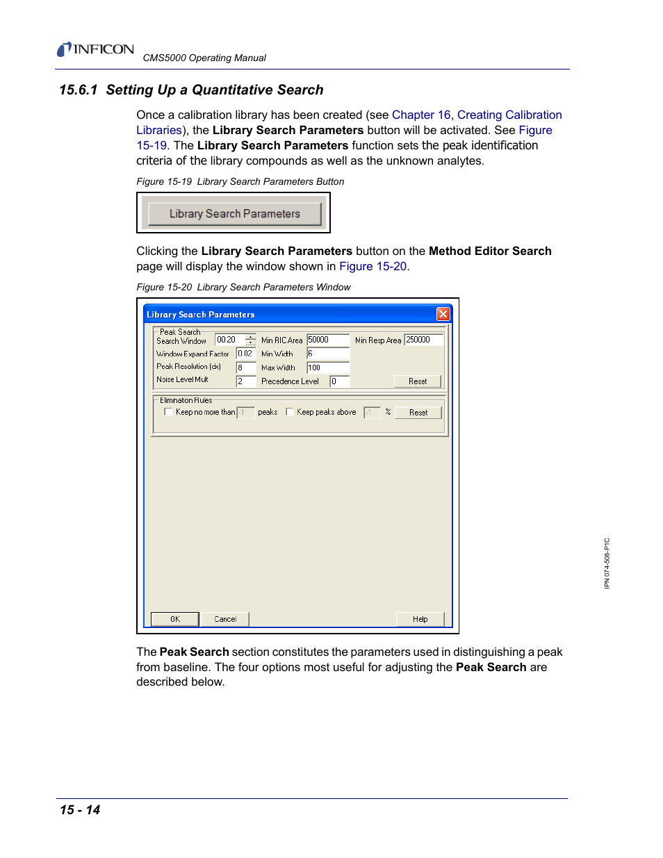 1 setting up a quantitative search | INFICON CMS5000 Monitoring System User Manual | Page 220 / 262
