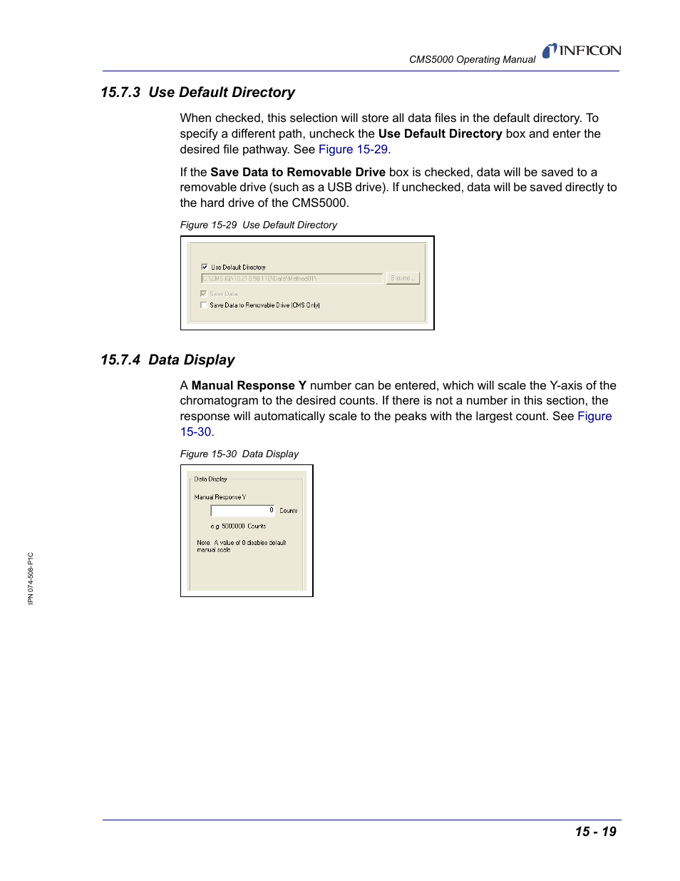 3 use default directory, 4 data display | INFICON CMS5000 Monitoring System User Manual | Page 225 / 262