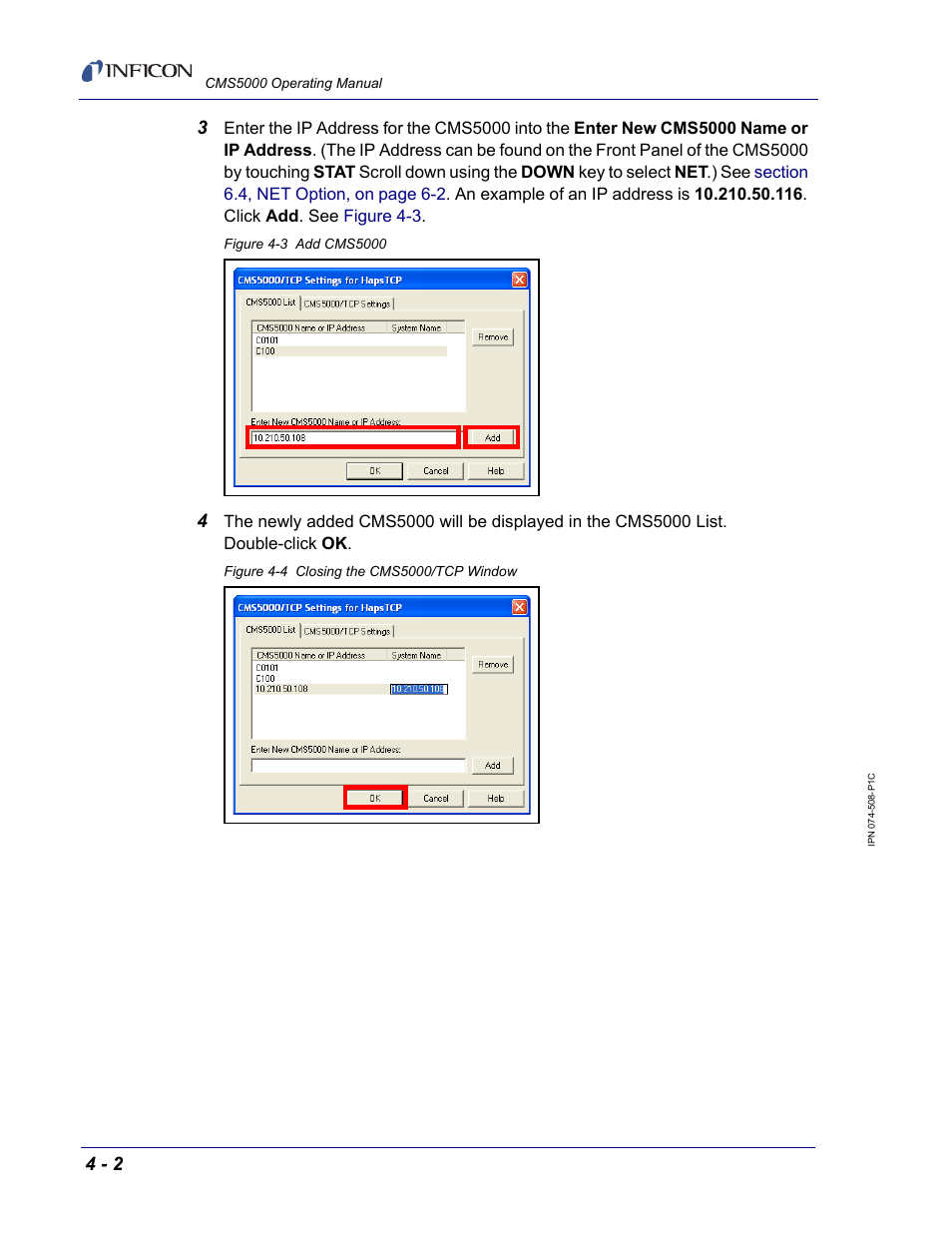 INFICON CMS5000 Monitoring System User Manual | Page 36 / 262