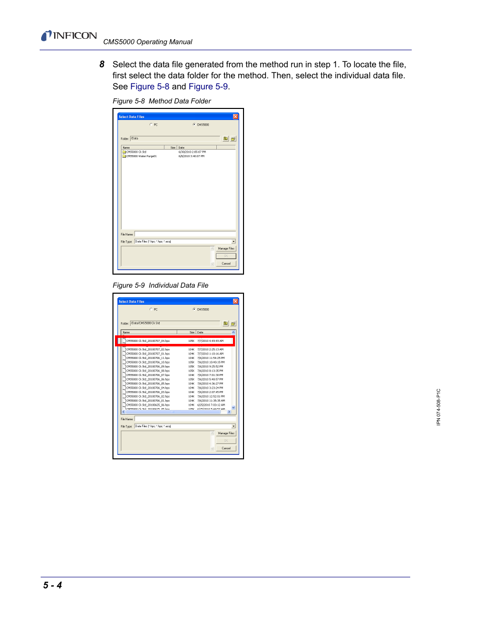 INFICON CMS5000 Monitoring System User Manual | Page 48 / 262