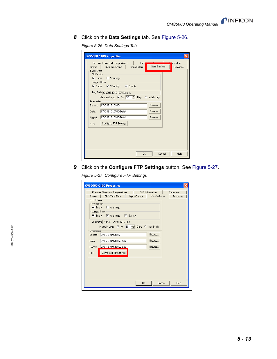 INFICON CMS5000 Monitoring System User Manual | Page 57 / 262