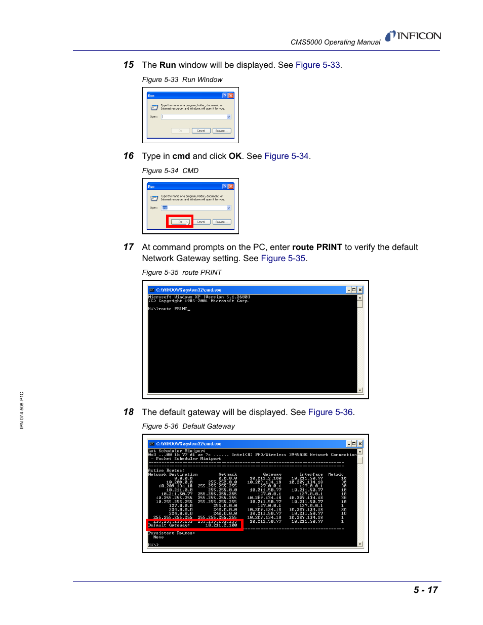 INFICON CMS5000 Monitoring System User Manual | Page 61 / 262