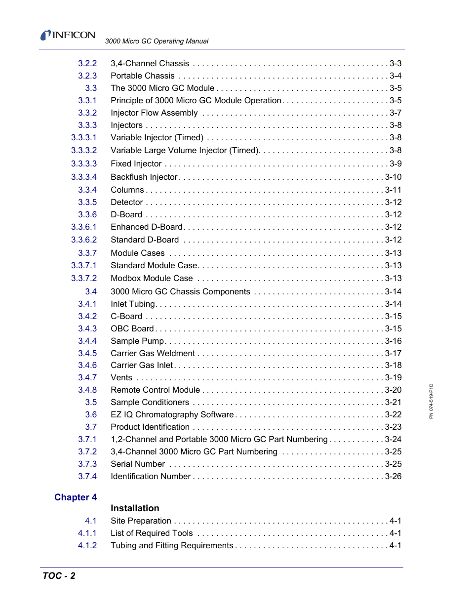 INFICON 3000 Micro GC Gas Analyzer Operating Manual User Manual | Page 10 / 268