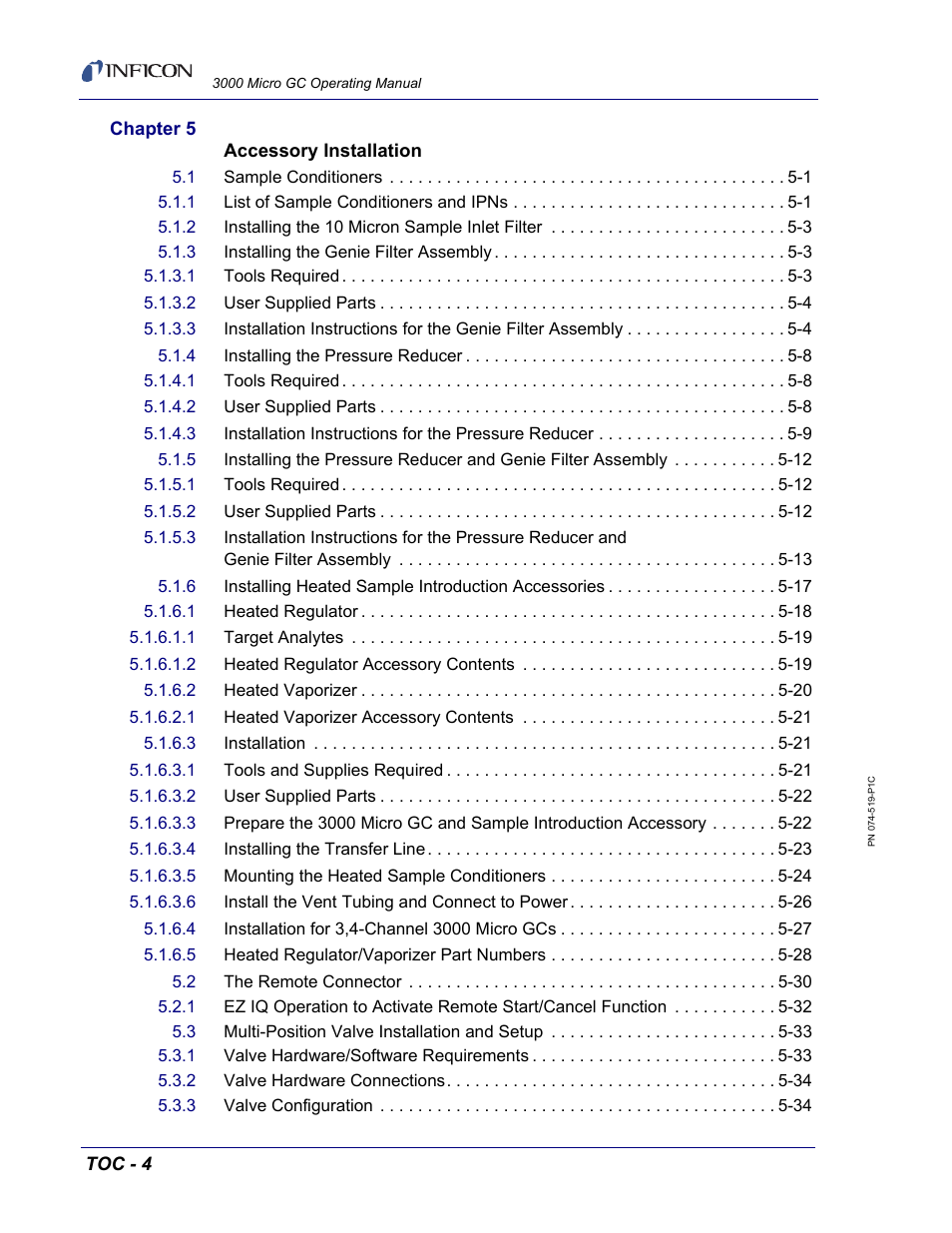 INFICON 3000 Micro GC Gas Analyzer Operating Manual User Manual | Page 12 / 268