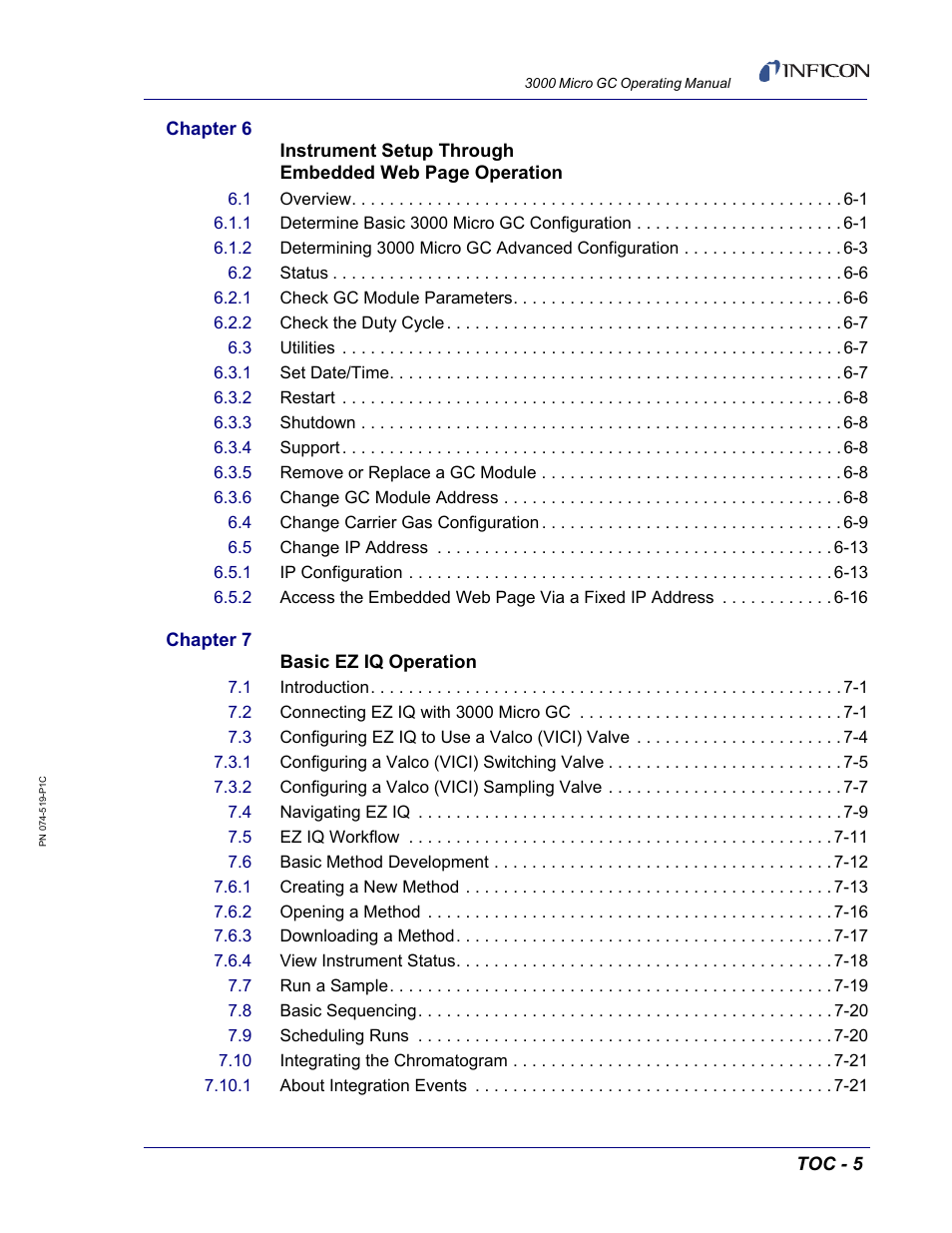 INFICON 3000 Micro GC Gas Analyzer Operating Manual User Manual | Page 13 / 268