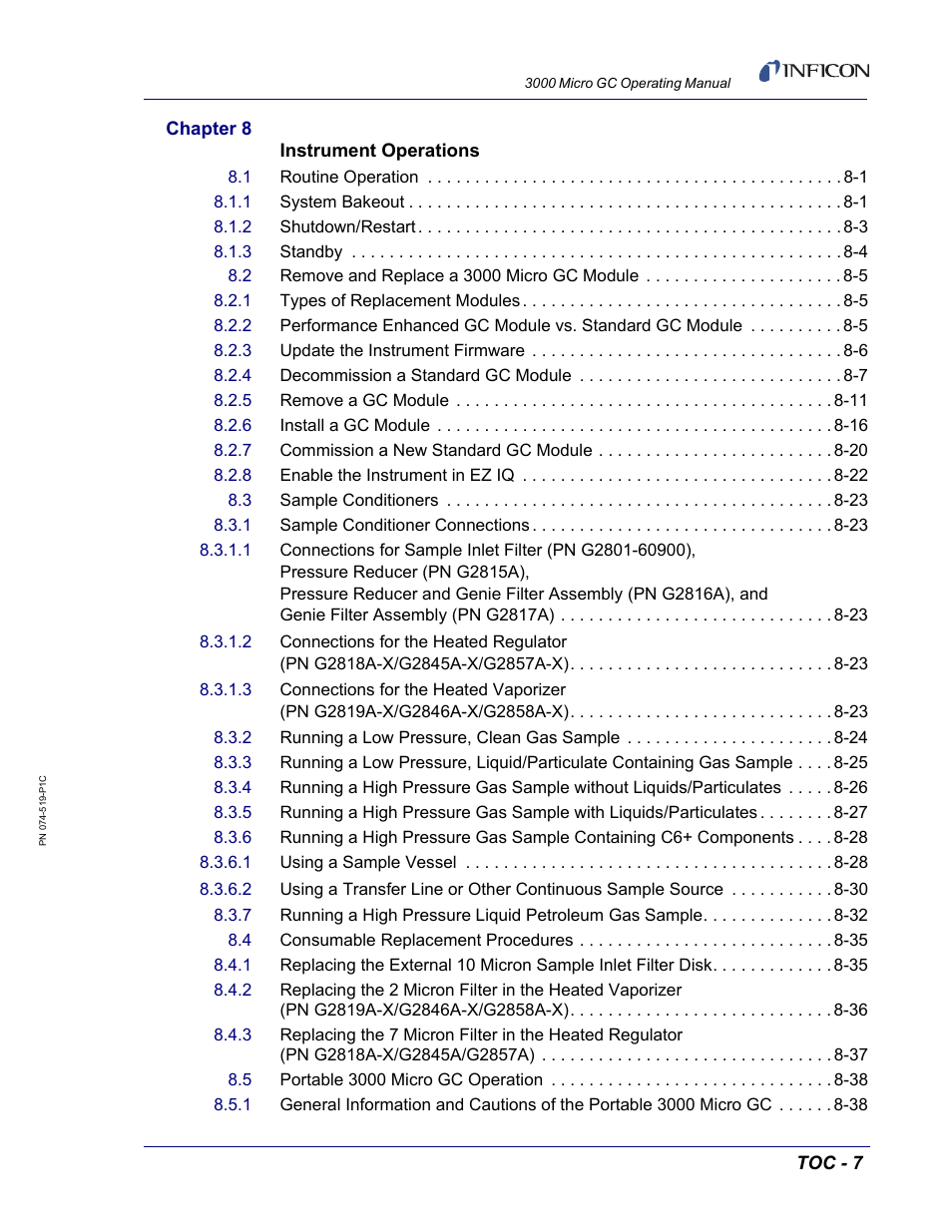 INFICON 3000 Micro GC Gas Analyzer Operating Manual User Manual | Page 15 / 268