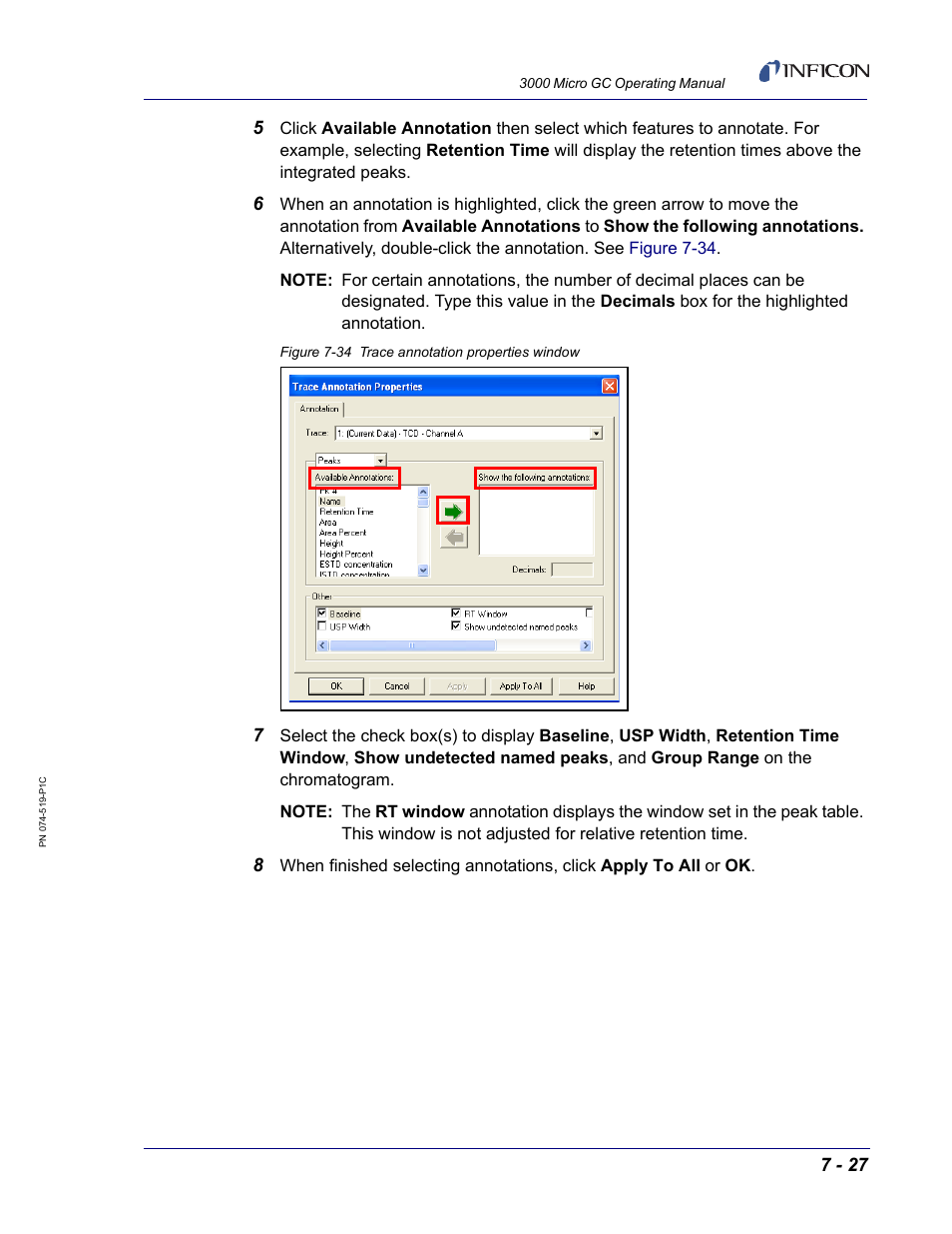 INFICON 3000 Micro GC Gas Analyzer Operating Manual User Manual | Page 155 / 268