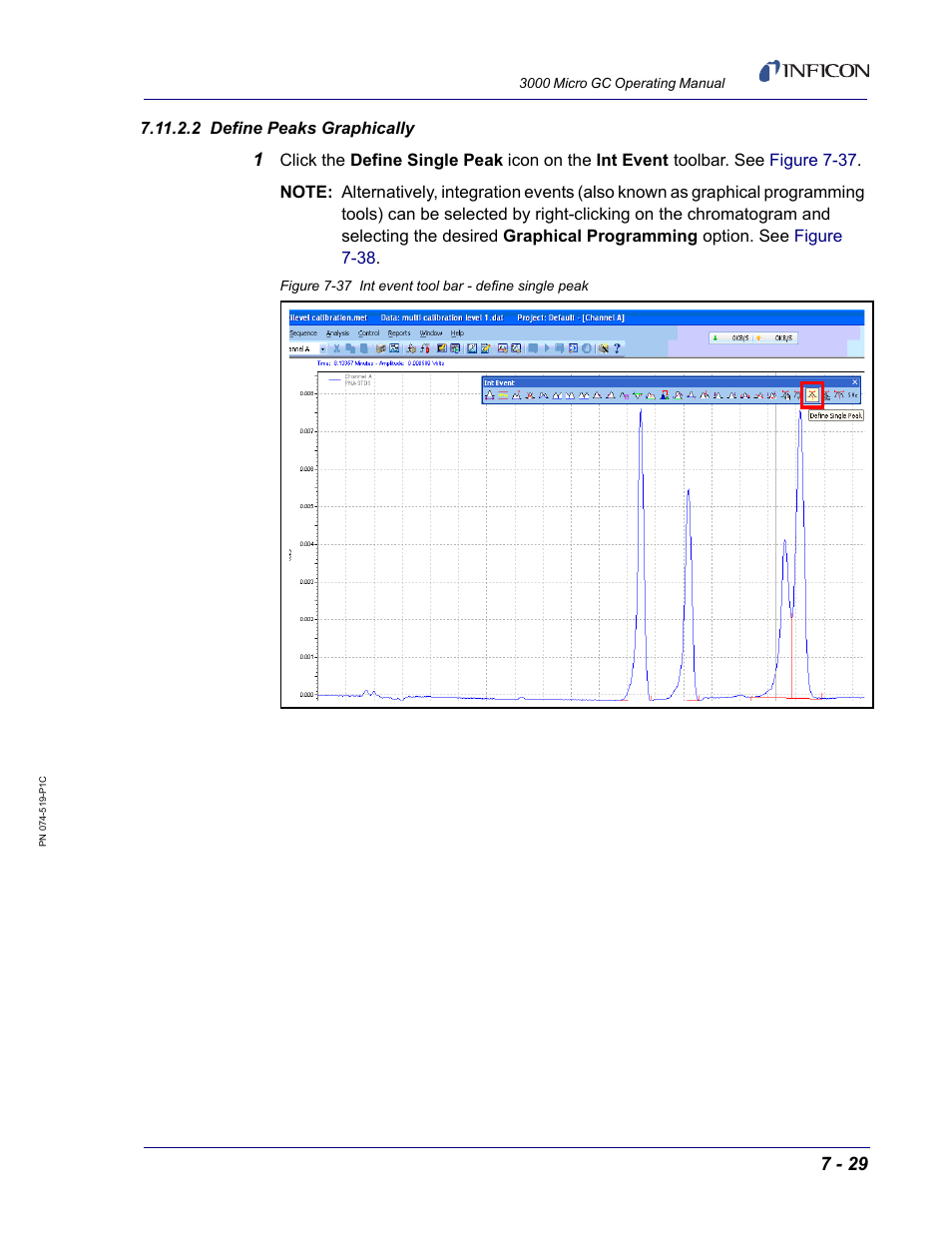 2 define peaks graphically | INFICON 3000 Micro GC Gas Analyzer Operating Manual User Manual | Page 157 / 268