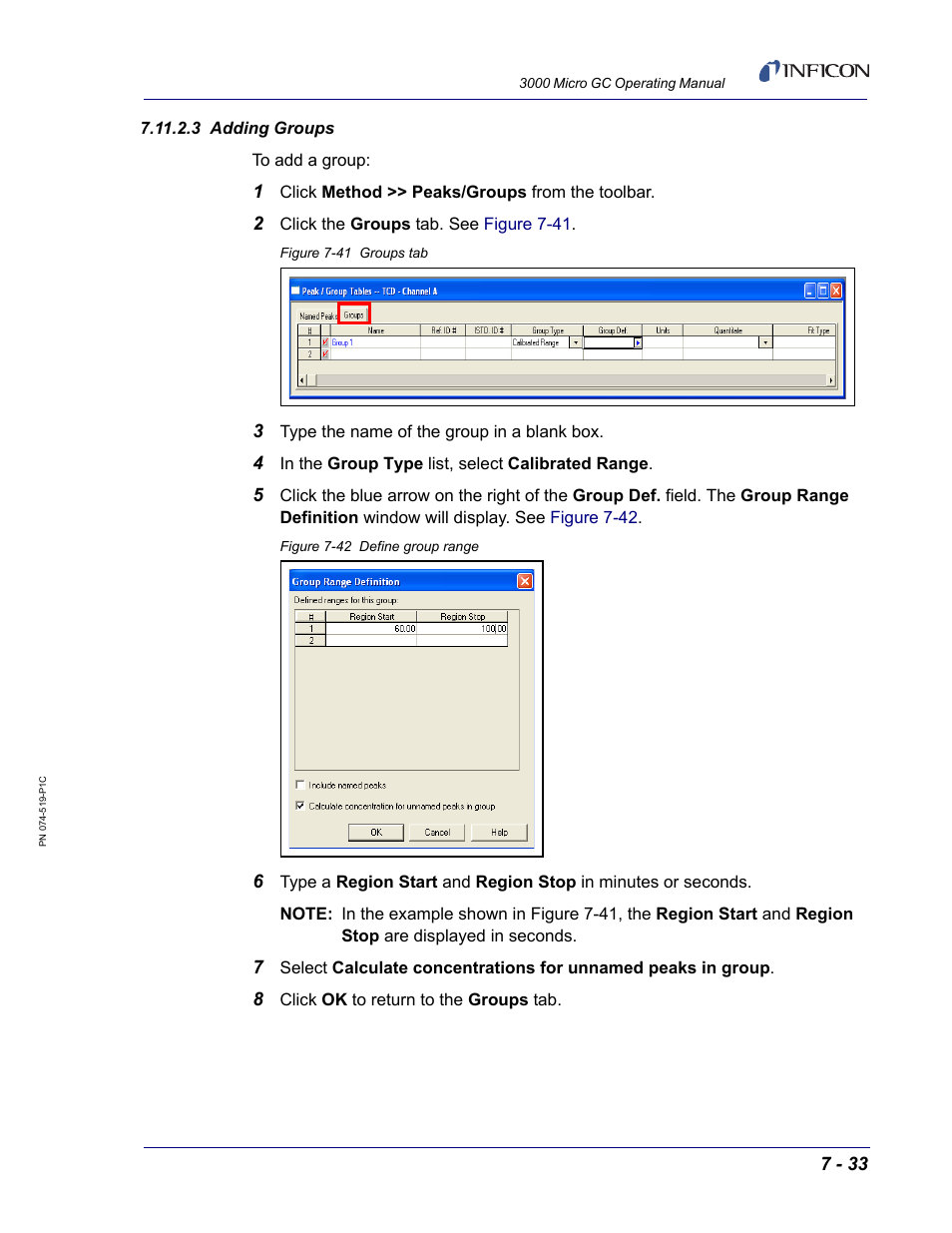 3 adding groups | INFICON 3000 Micro GC Gas Analyzer Operating Manual User Manual | Page 161 / 268