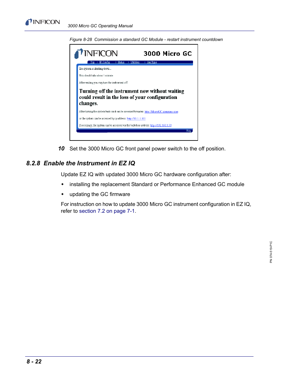 8 enable the instrument in ez iq, Figure | INFICON 3000 Micro GC Gas Analyzer Operating Manual User Manual | Page 204 / 268
