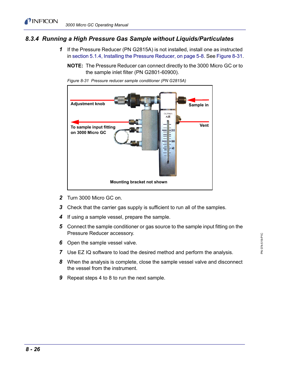INFICON 3000 Micro GC Gas Analyzer Operating Manual User Manual | Page 208 / 268