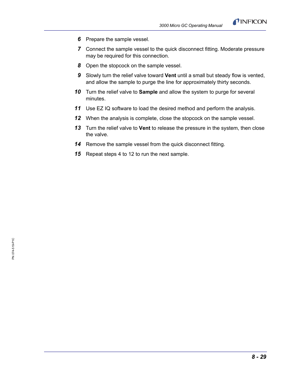INFICON 3000 Micro GC Gas Analyzer Operating Manual User Manual | Page 211 / 268