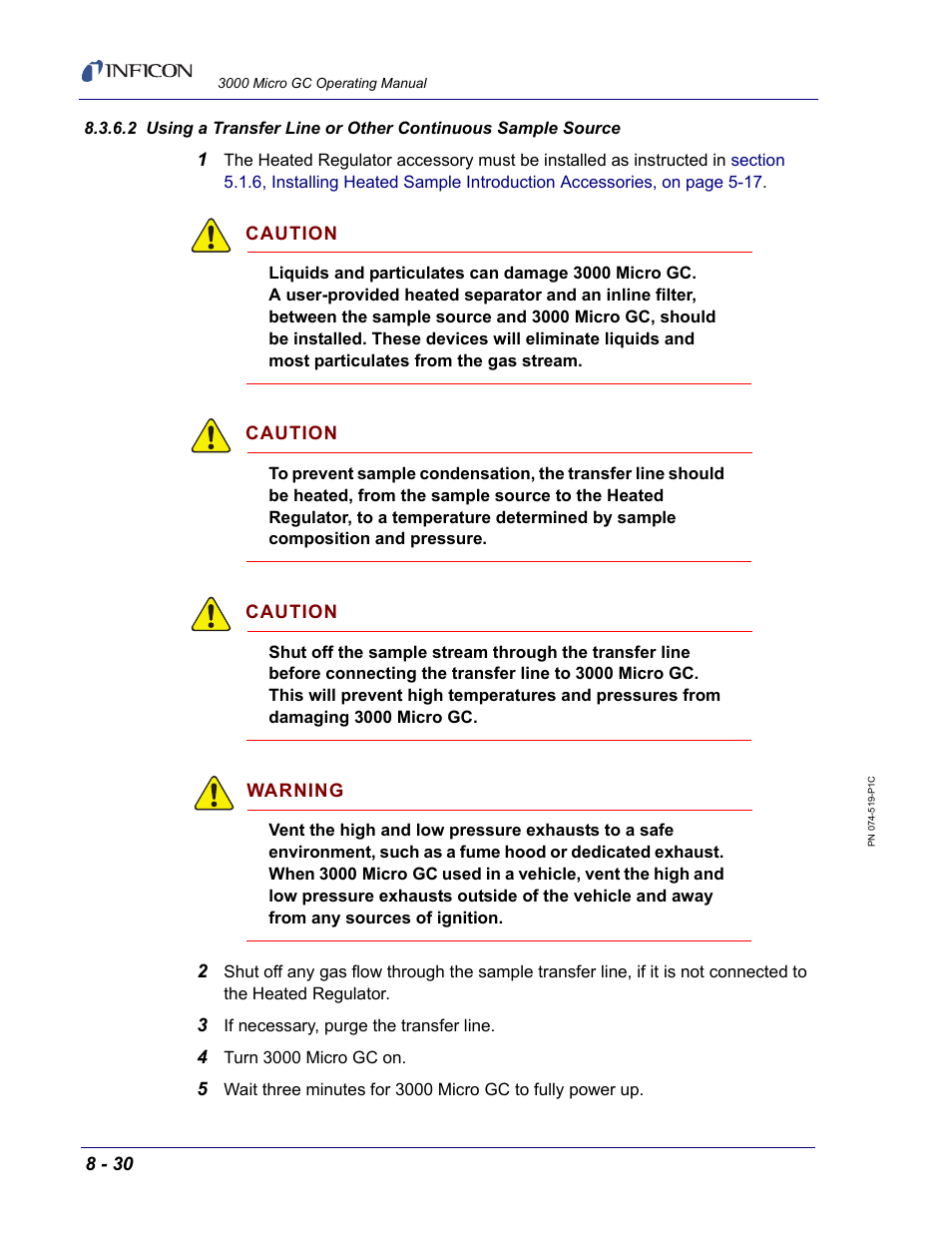 INFICON 3000 Micro GC Gas Analyzer Operating Manual User Manual | Page 212 / 268
