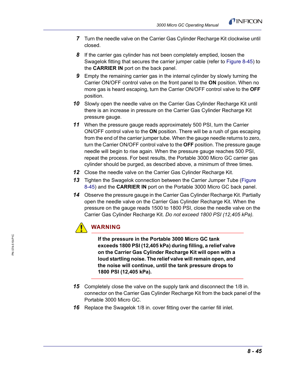 INFICON 3000 Micro GC Gas Analyzer Operating Manual User Manual | Page 227 / 268