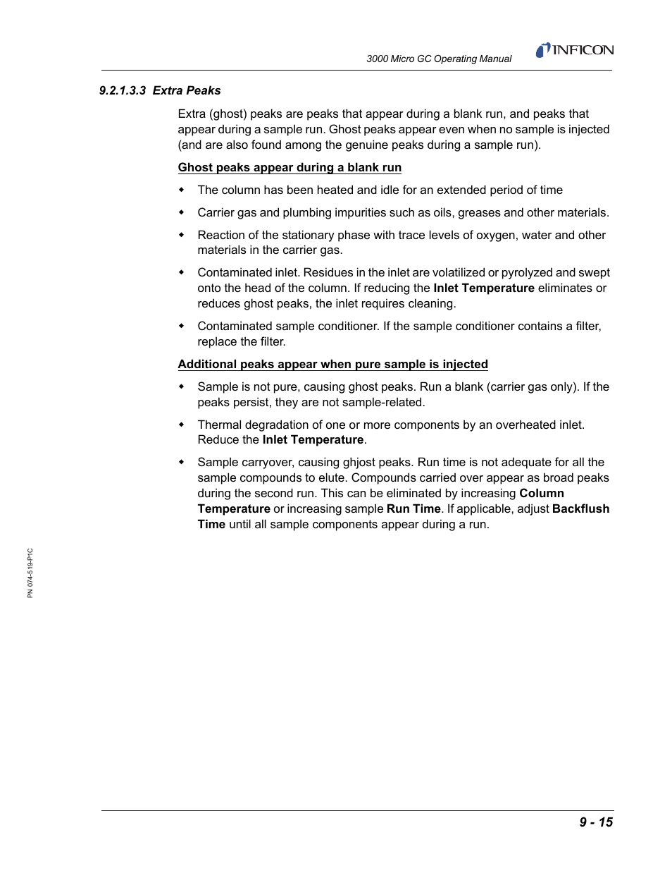 3 extra peaks | INFICON 3000 Micro GC Gas Analyzer Operating Manual User Manual | Page 243 / 268