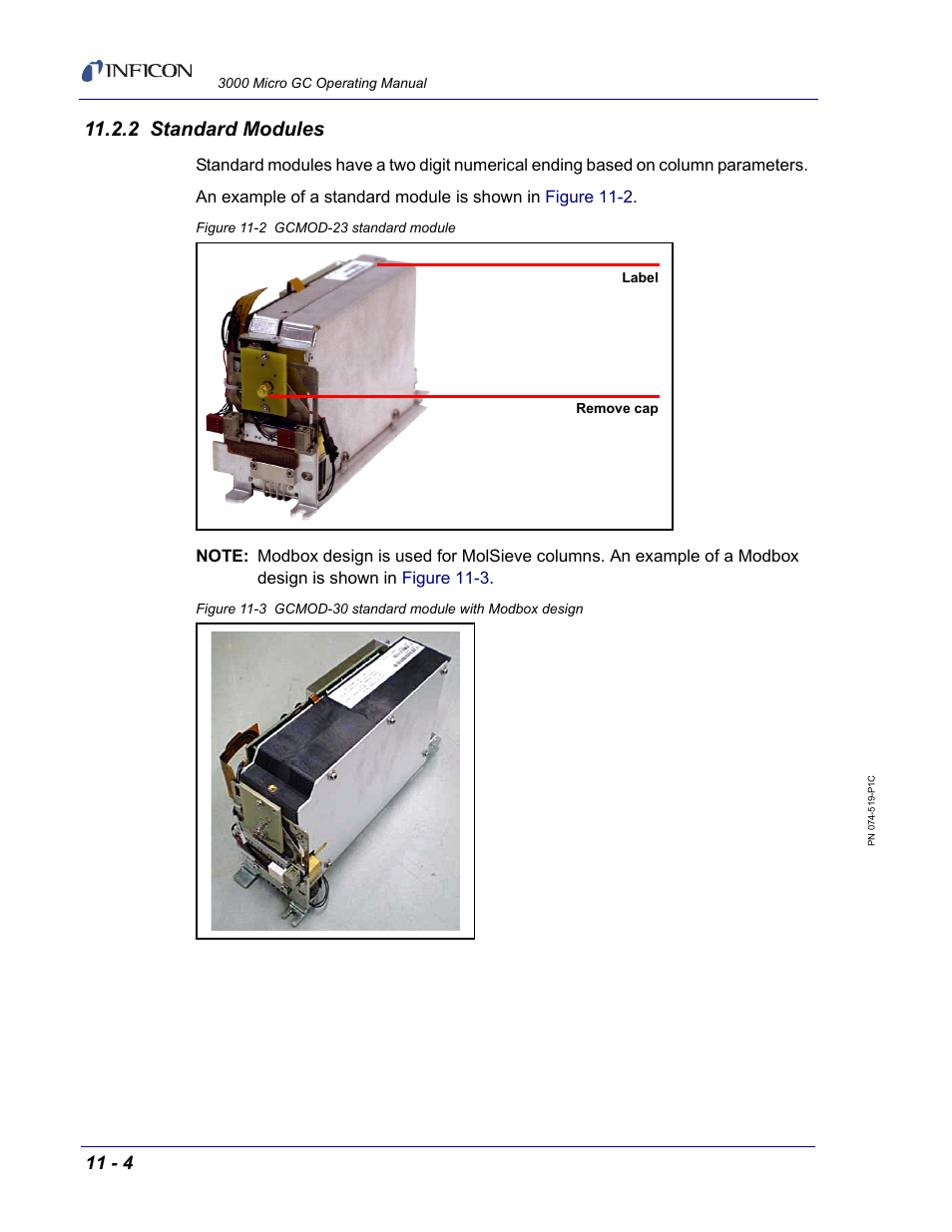 2 standard modules | INFICON 3000 Micro GC Gas Analyzer Operating Manual User Manual | Page 252 / 268