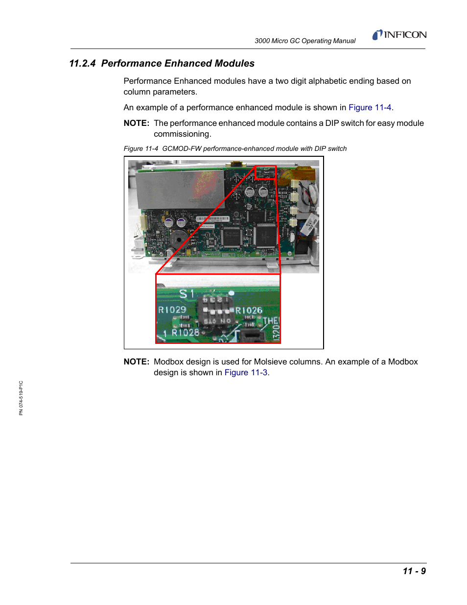 4 performance enhanced modules | INFICON 3000 Micro GC Gas Analyzer Operating Manual User Manual | Page 257 / 268