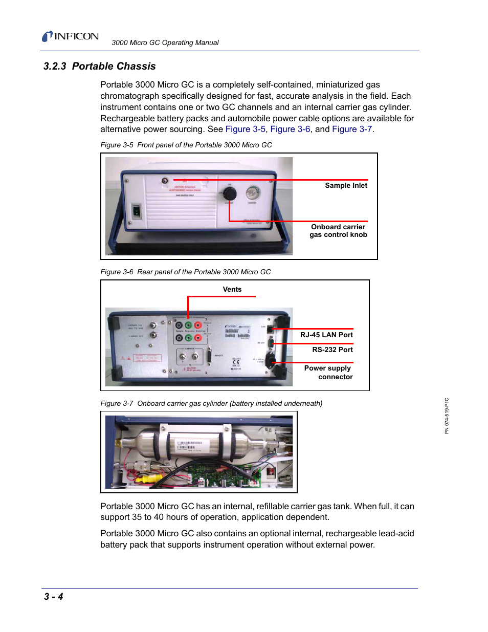 3 portable chassis | INFICON 3000 Micro GC Gas Analyzer Operating Manual User Manual | Page 34 / 268