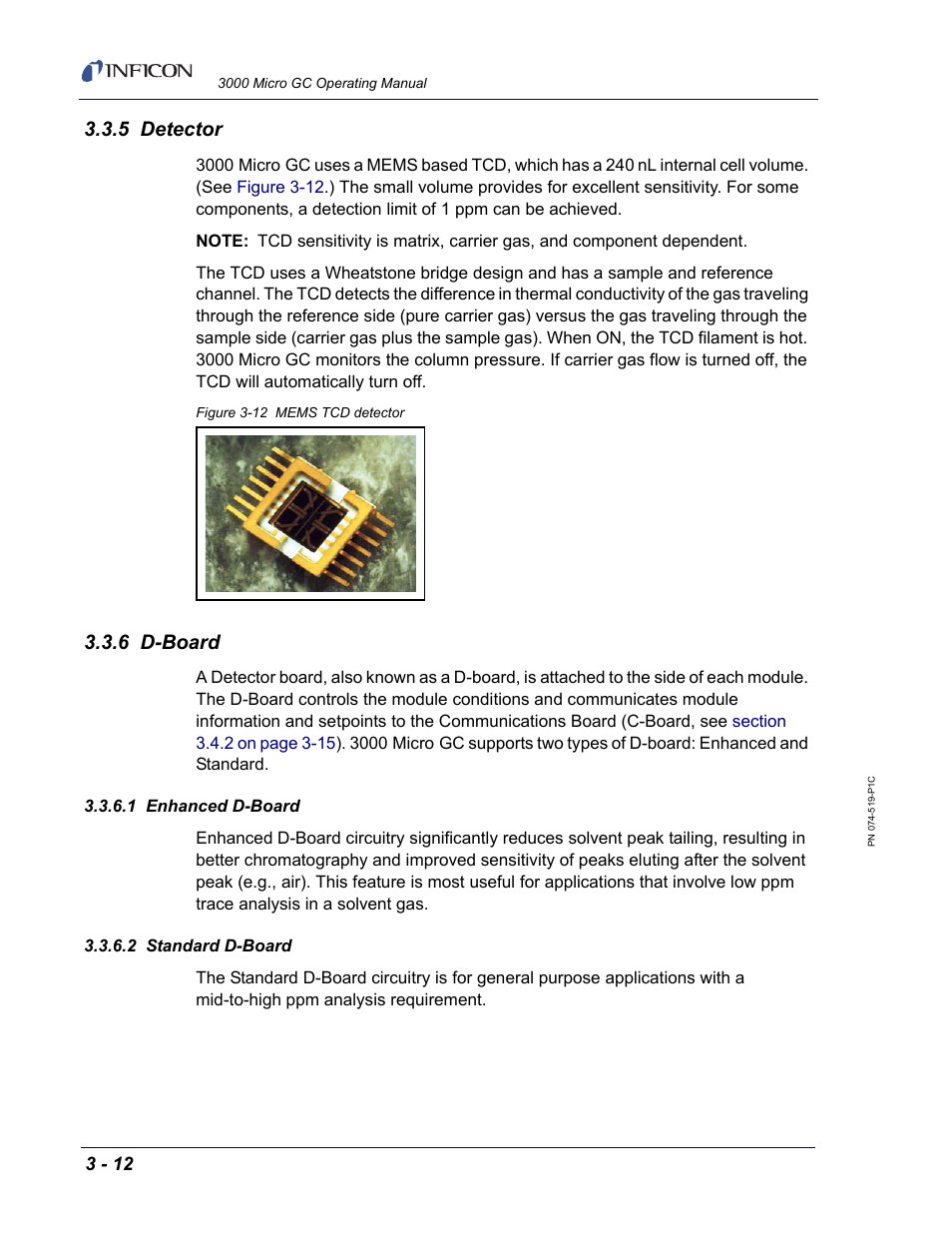 5 detector, 6 d-board, 1 enhanced d-board | 2 standard d-board | INFICON 3000 Micro GC Gas Analyzer Operating Manual User Manual | Page 42 / 268