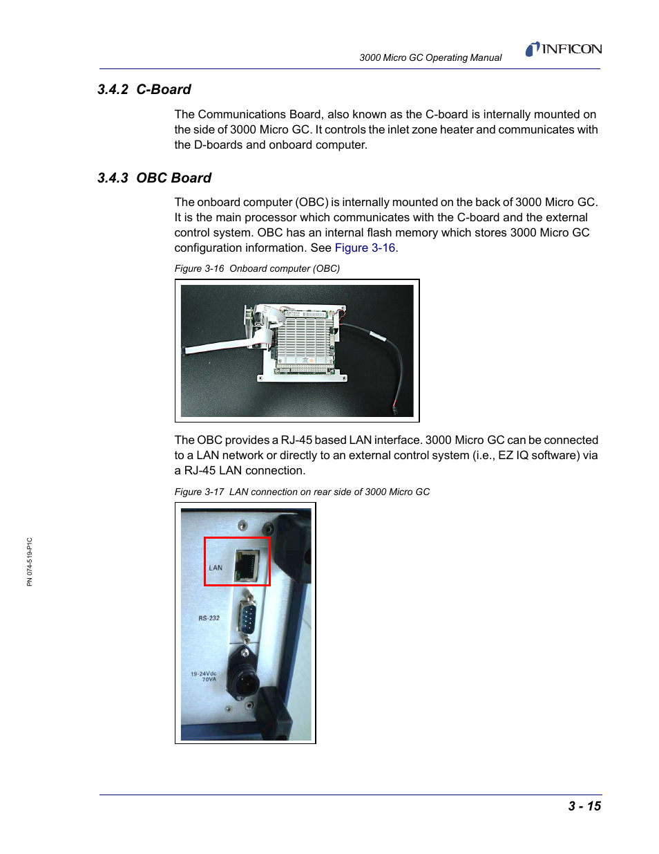 2 c-board, 3 obc board, Section | INFICON 3000 Micro GC Gas Analyzer Operating Manual User Manual | Page 45 / 268