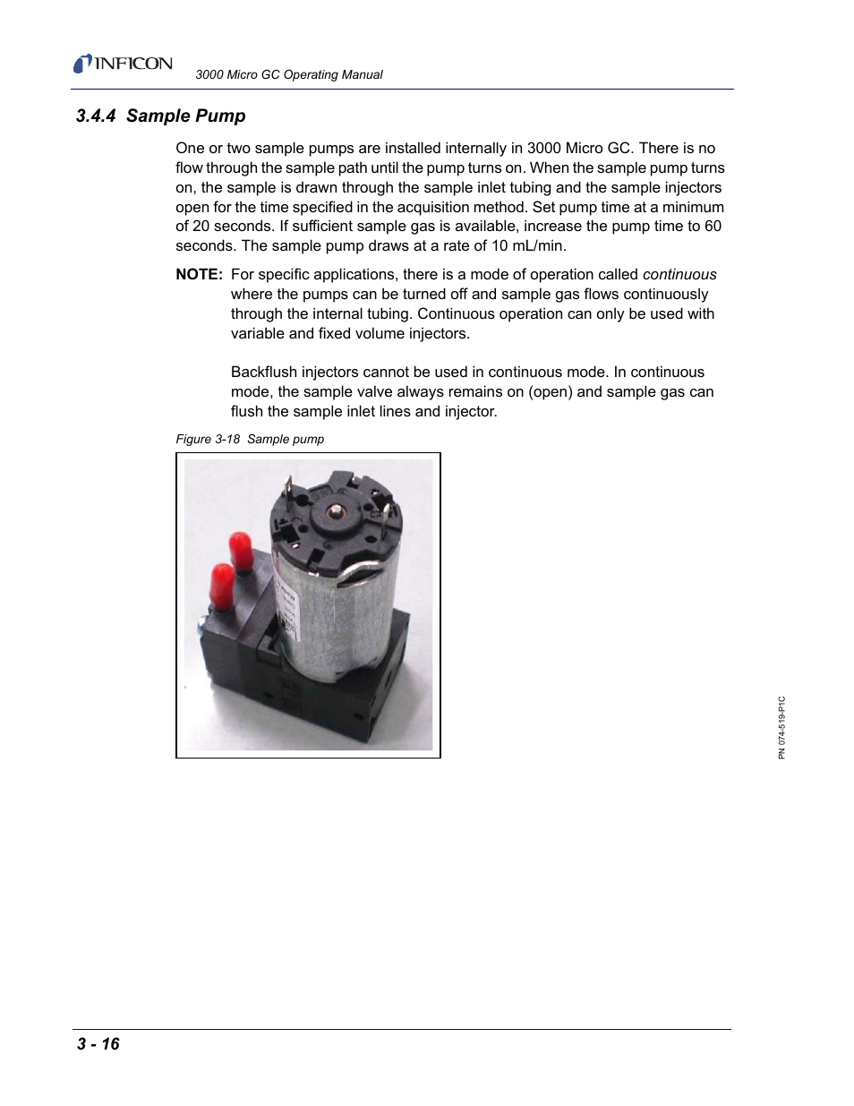 4 sample pump | INFICON 3000 Micro GC Gas Analyzer Operating Manual User Manual | Page 46 / 268