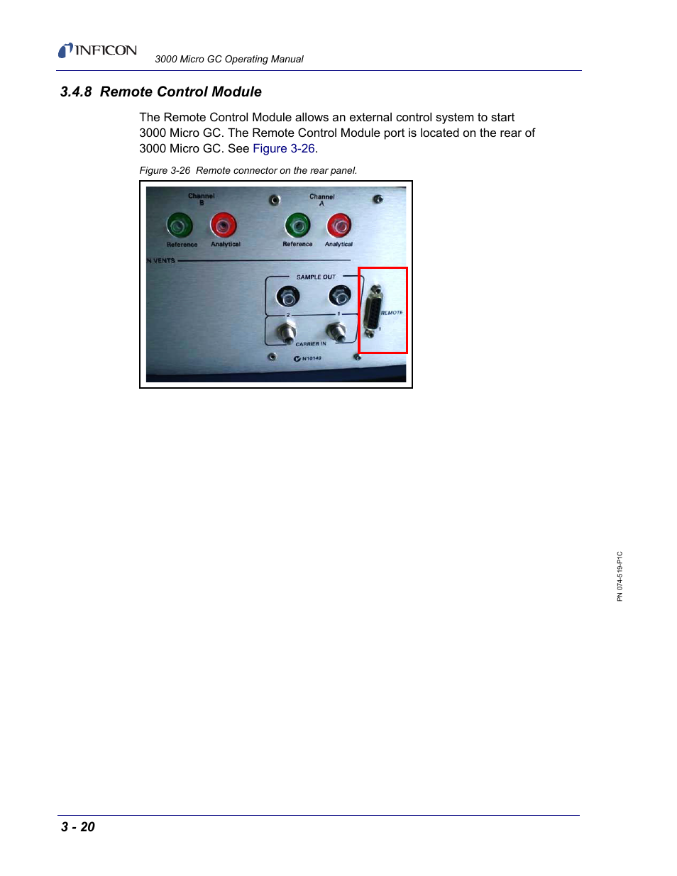 8 remote control module | INFICON 3000 Micro GC Gas Analyzer Operating Manual User Manual | Page 50 / 268