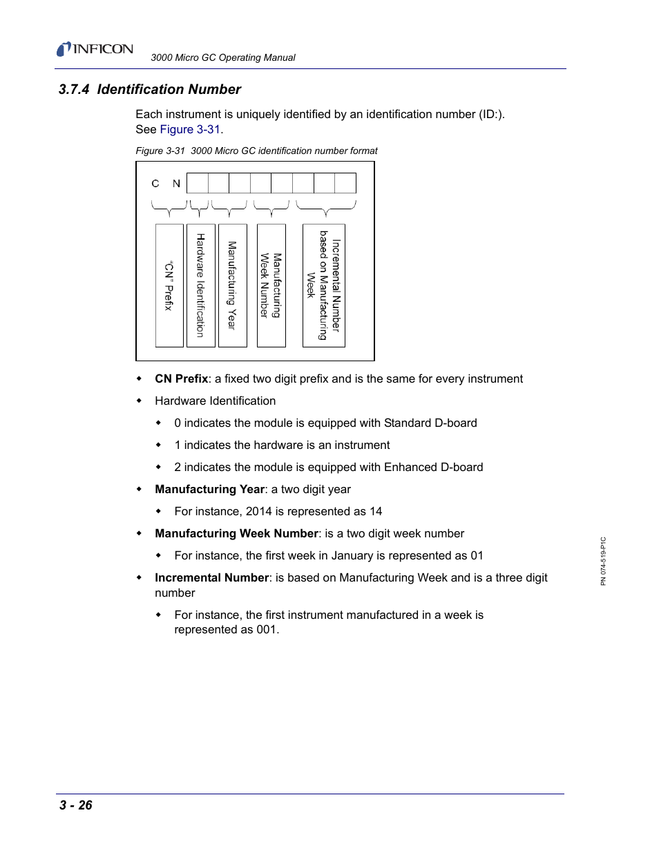 4 identification number | INFICON 3000 Micro GC Gas Analyzer Operating Manual User Manual | Page 56 / 268