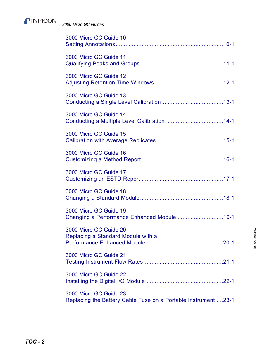 INFICON 3000 Micro GC Gas Analyzer Reference Guide User Manual | Page 10 / 108