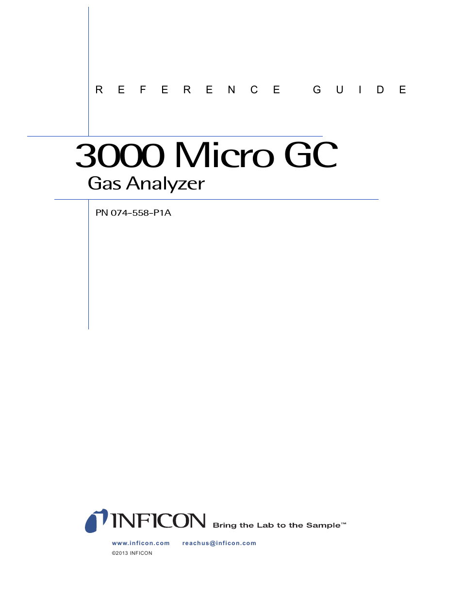 3000 micro gc, Gas analyzer | INFICON 3000 Micro GC Gas Analyzer Reference Guide User Manual | Page 3 / 108