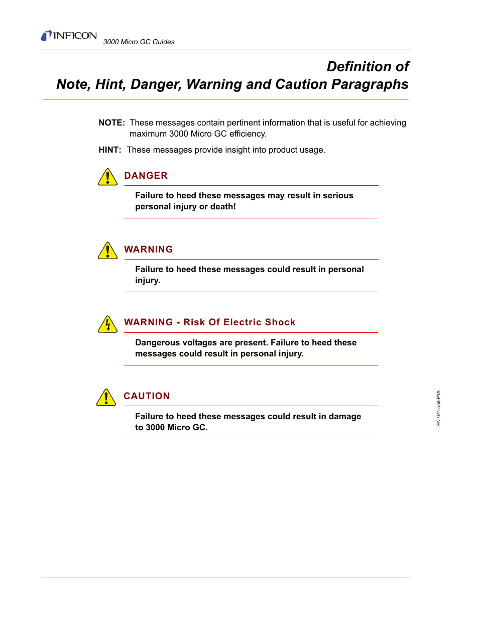 INFICON 3000 Micro GC Gas Analyzer Reference Guide User Manual | Page 6 / 108