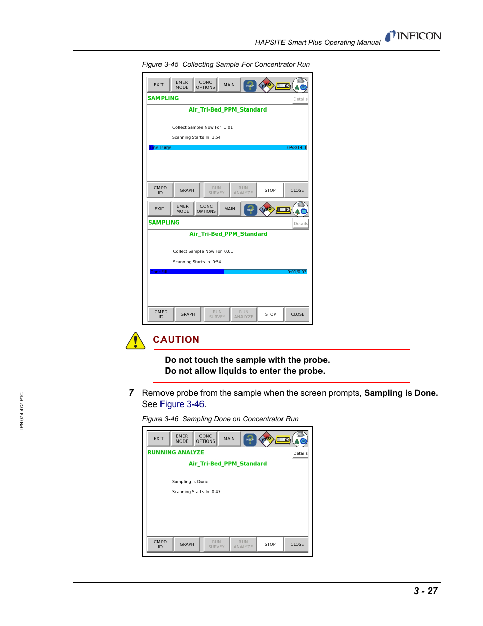 Caution | INFICON HAPSITE Smart Plus Chemical Identification System User Manual | Page 121 / 586