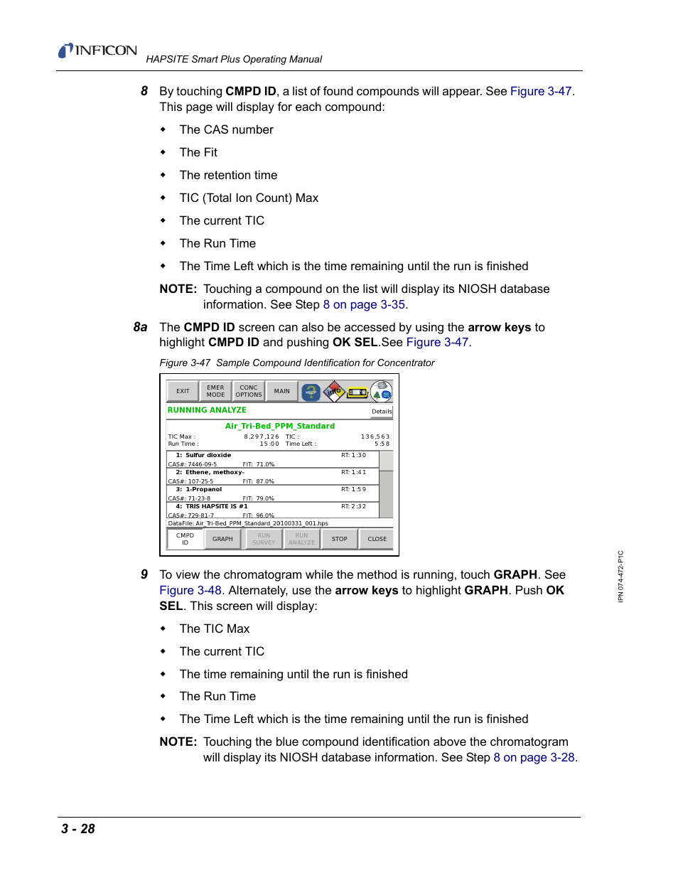 INFICON HAPSITE Smart Plus Chemical Identification System User Manual | Page 122 / 586